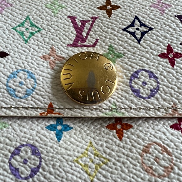 Authentic Louis Vuitton x Takashi Murakami Monogram Multicolore Sarah Wallet - Picture 8 of 17